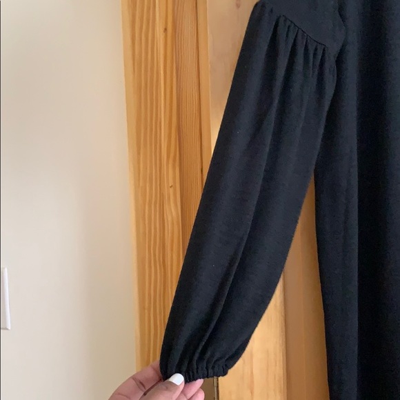 Black long sleeve sweater dress - Picture 3 of 5